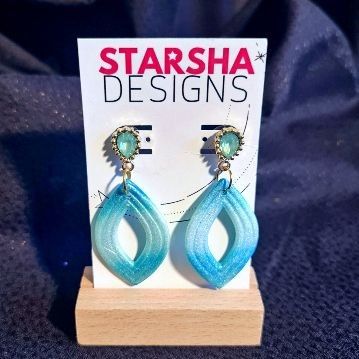 Pretty Teal Ombre Earrings