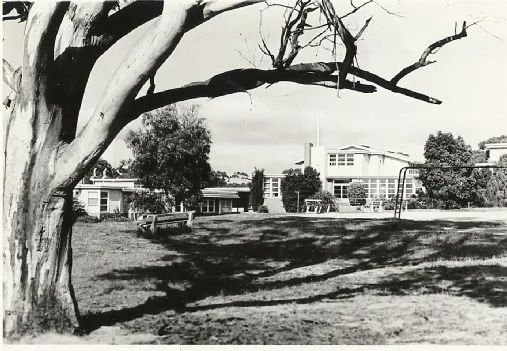A black and white photo of RHCS back in 1971.