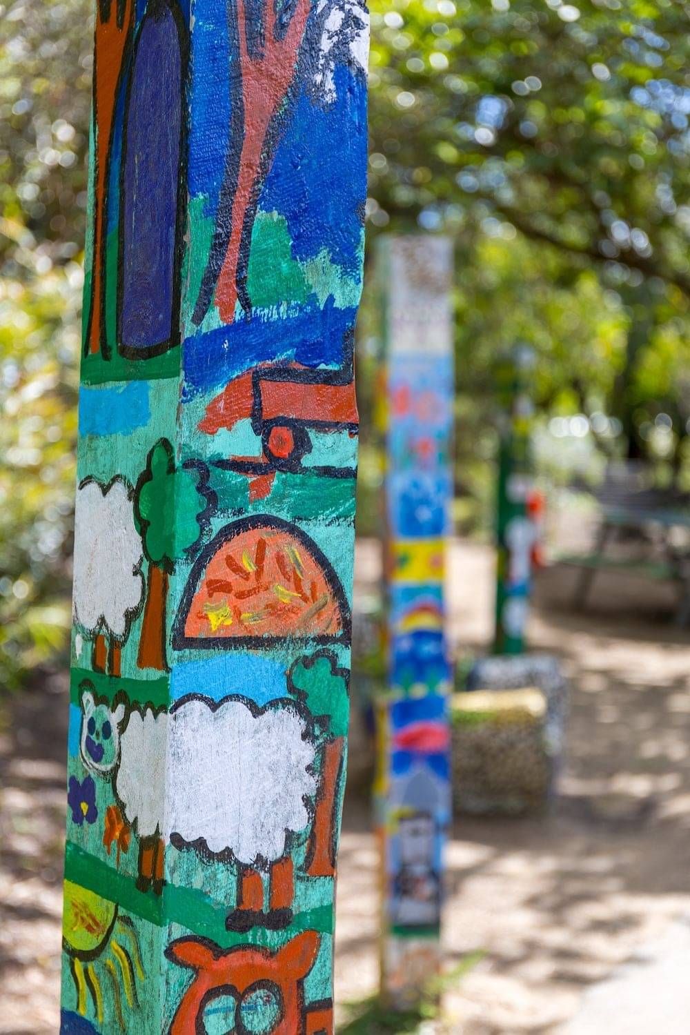 Outdoor art at Red Hill Consolidated School Mornington Peninsula, Victoria.