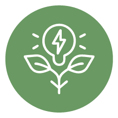 Green sustainability icon.