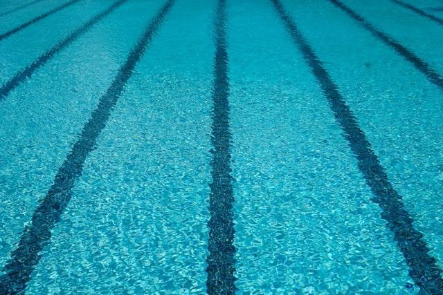 Lanes of a swimming pool.