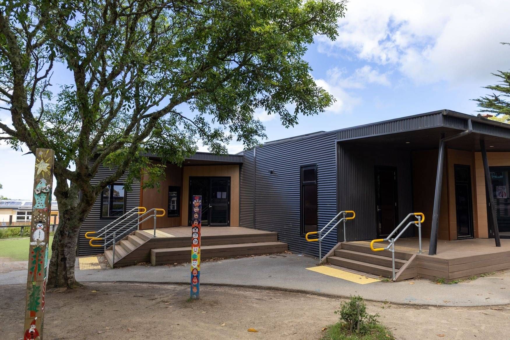 Outside of classrooms at Red Hill Consolidated School, Mornington Peninsula, Victoria