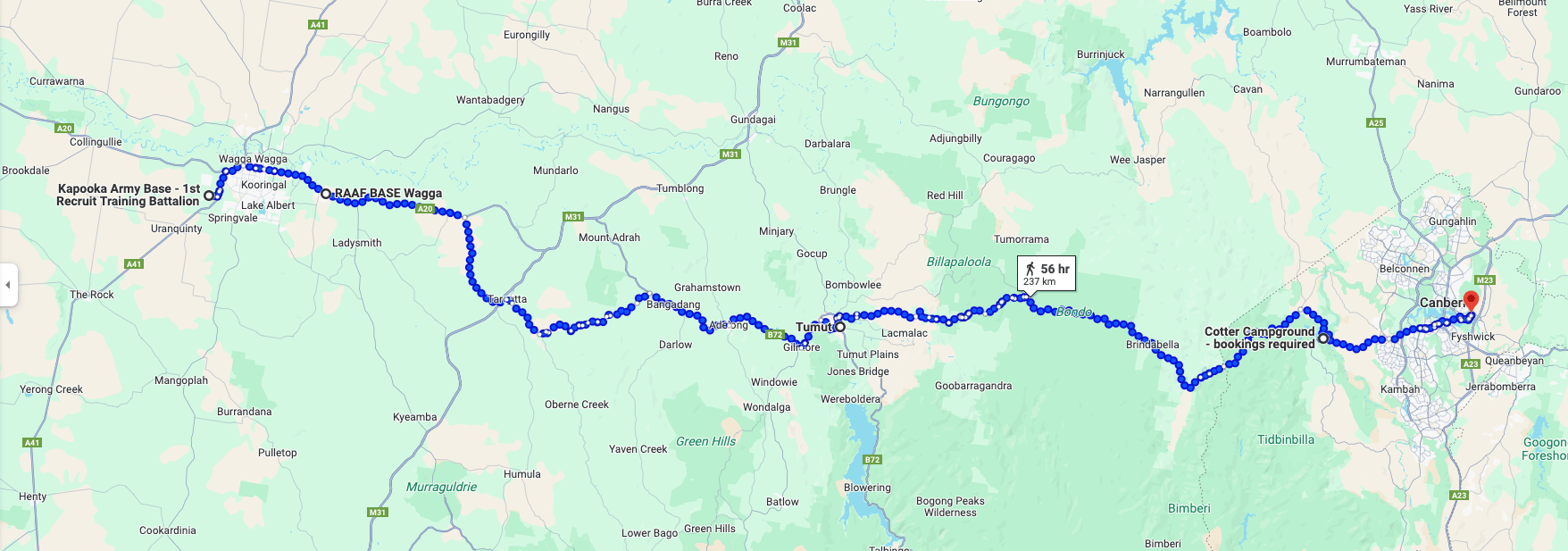 The ANZAC Way - Walking Map (Google Maps)