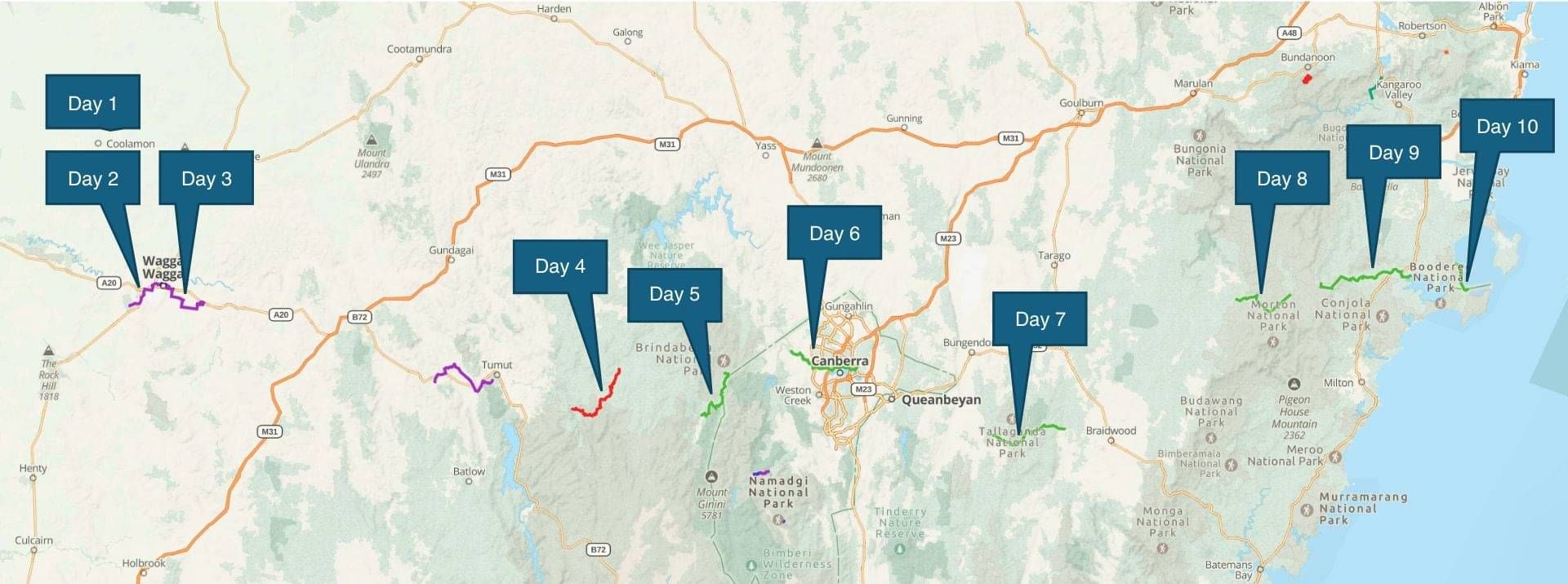 The ANZAC Way - Walking Map (Google Maps)