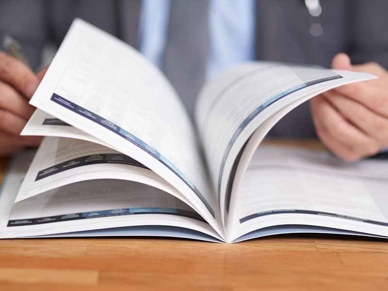 Capability statement being read by a business owner