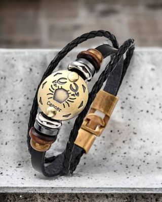 Cancer  Men's Bracelet: A Fusion of Natural Strength and Celestial Guard