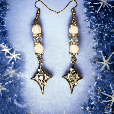 Celestial Frost Star Earrings