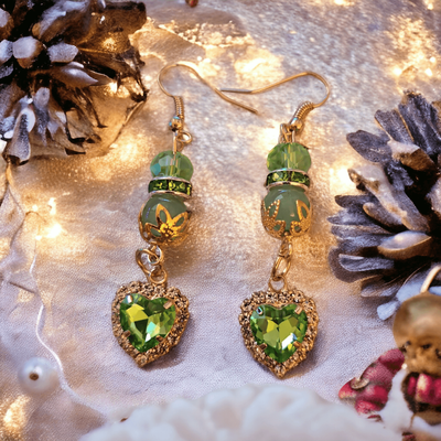 Heart of Aventurine Earrings