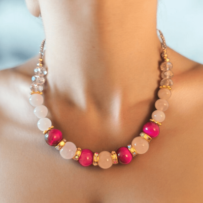 Pink Aura Slider Necklace