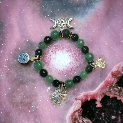 Sagittarius Pathfinder Bracelet: Golden Obsidian &amp; Green Aventurine - The Adventurer's Amulet