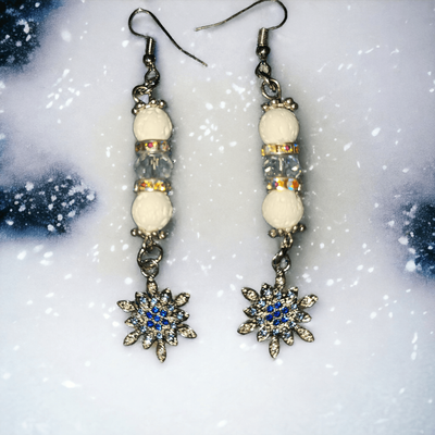 Sapphire Snowstar Earrings