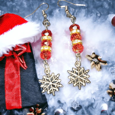 Snowflake Charm Earrings