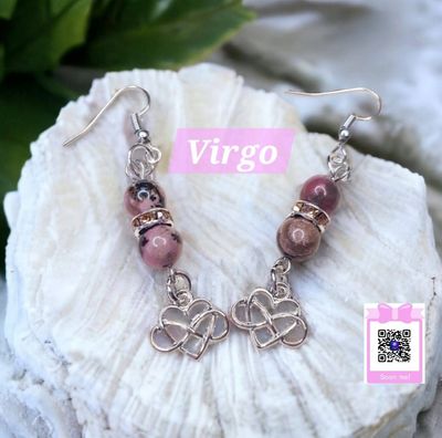 Virgo Earrings: Infinity Embrace with Grounding Love