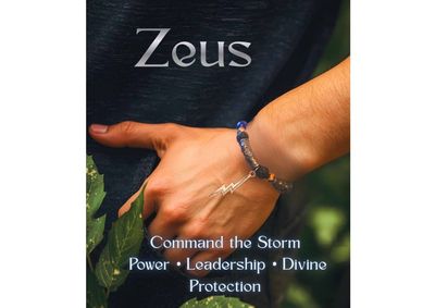 Zeus Bracelet - Lapis Lazuli &amp; Labradorite Men's Bracelet | Greek Mythology Jewelry | King of the Go