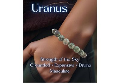 Uranus Men's Bracelet - Bronzite, Glaucophane &amp; Green Jasper | Soul Bros Crystal Bracelet | Groundin
