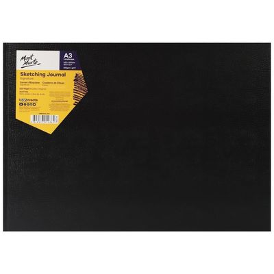 A3 Black Crocodile Texture Sketch Book