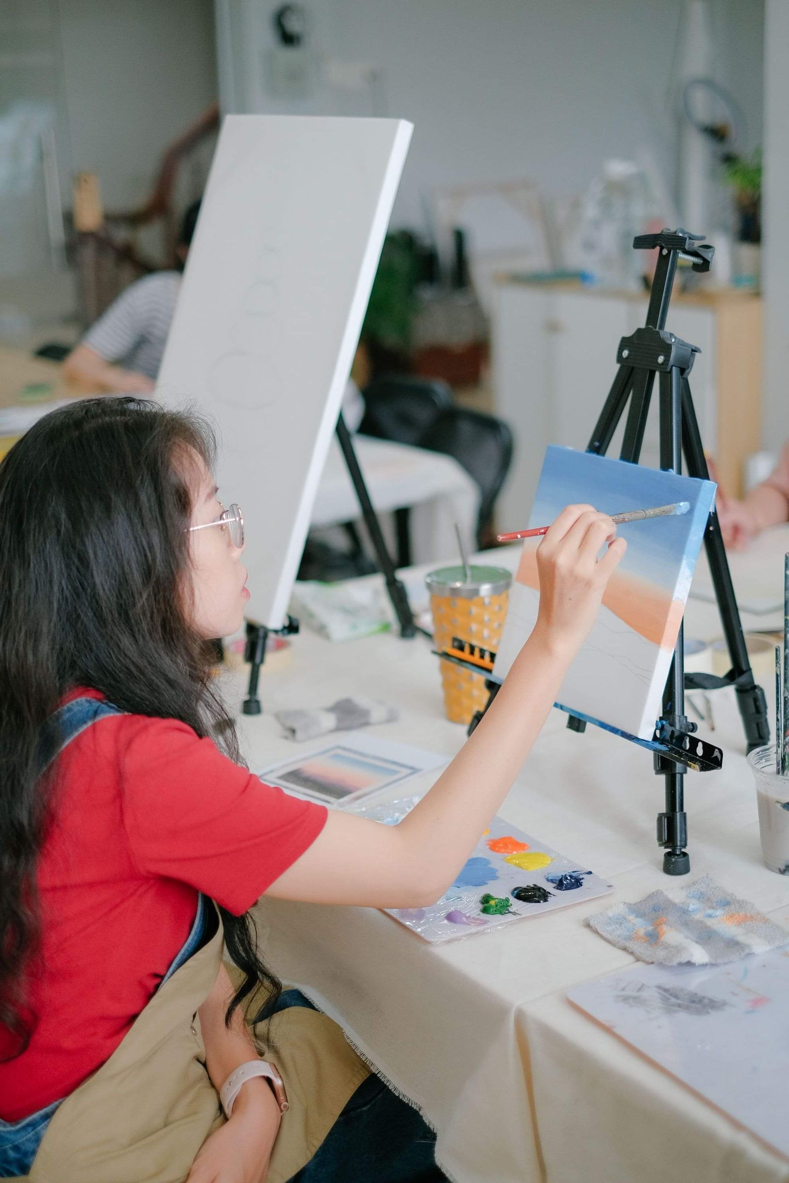 Adult art class